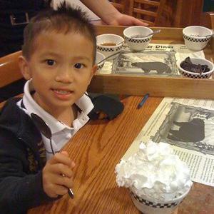 kid eating ice cream