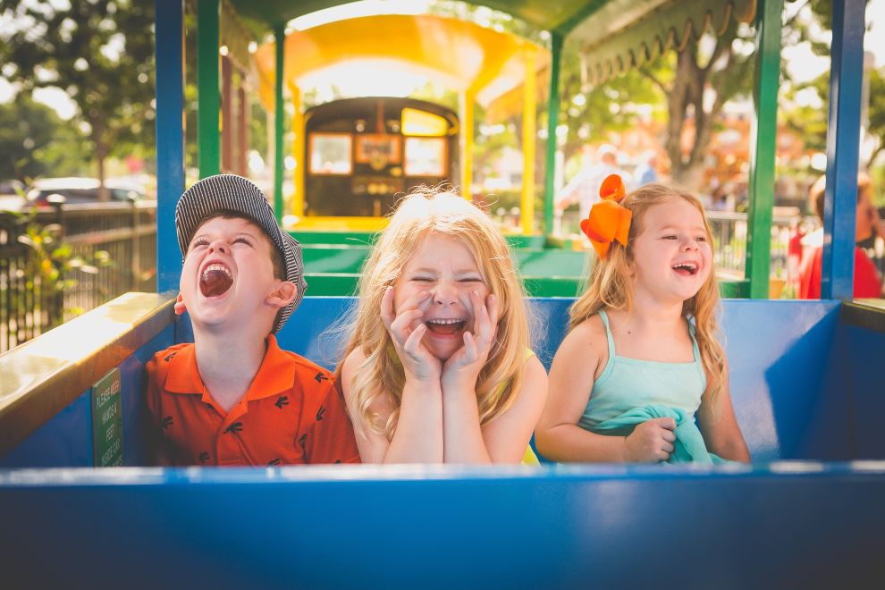 3 Children on a train