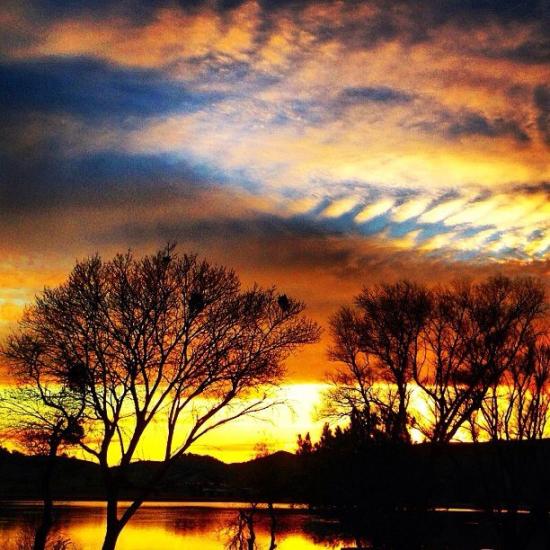 Lagoon valley sunset