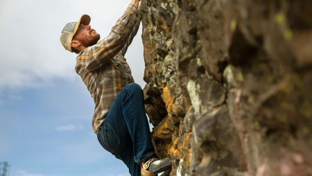 Man bouldering