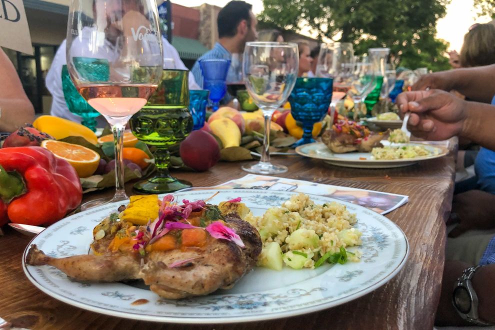 Farm to table dinner plate of food