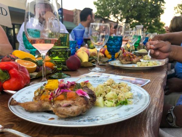 Farm to table dinner plate of food